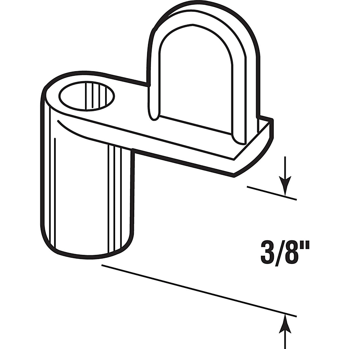 Prime-Line PL7736 Mill Silver Die Cast Screen Clip For 3/8 inch 12/Pack
