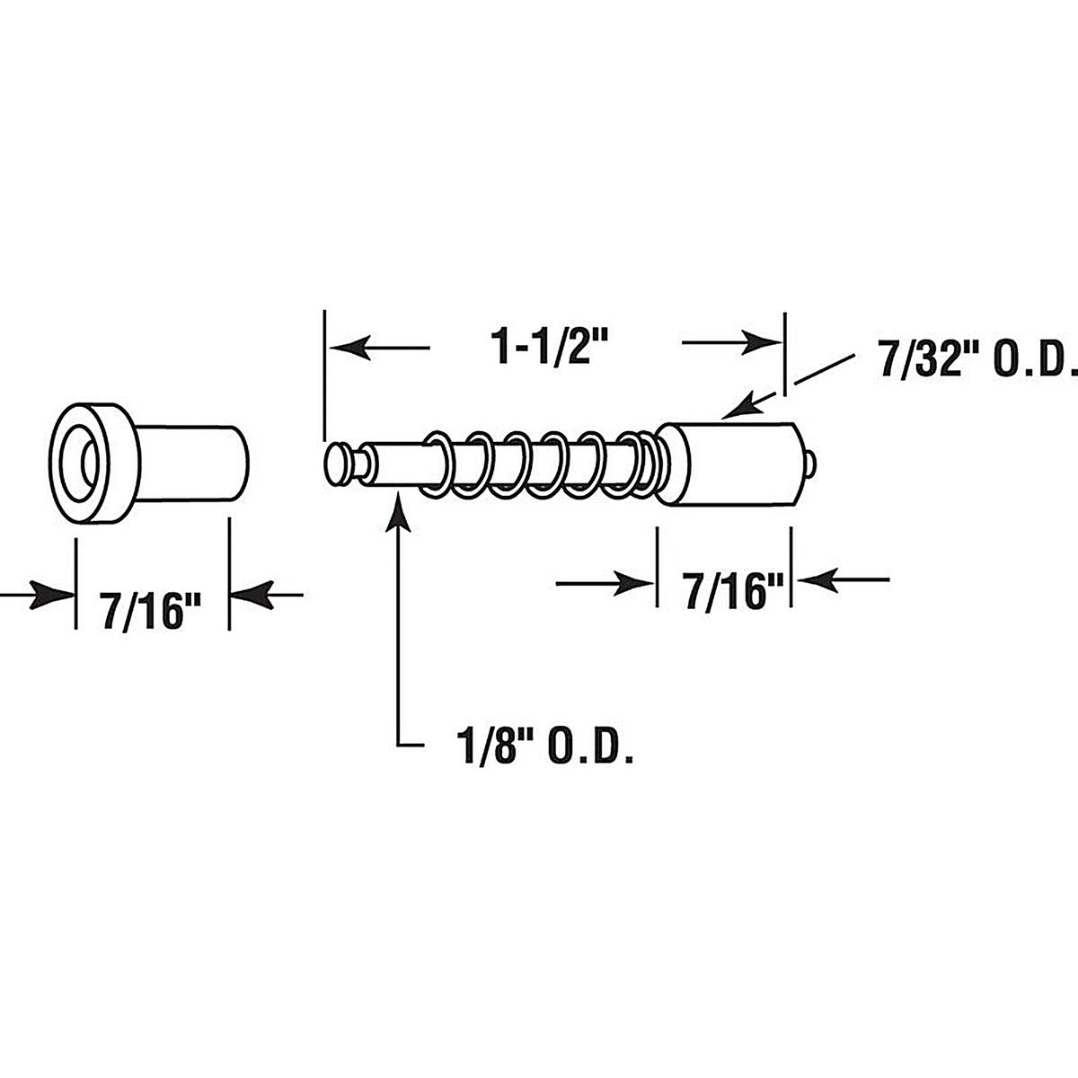 Prime-Line PL7925 Black Metal 7/16 in. W x 1-1/2 in. L Window Frame Fasteners 6/Pack