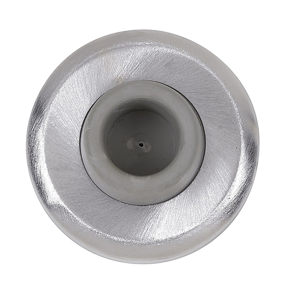 Tell DT100084 2-1/2 in. H x 2-1/2 in. W Stainless Steel Satin Chrome Silver Wall Door Stop Mounts to wall