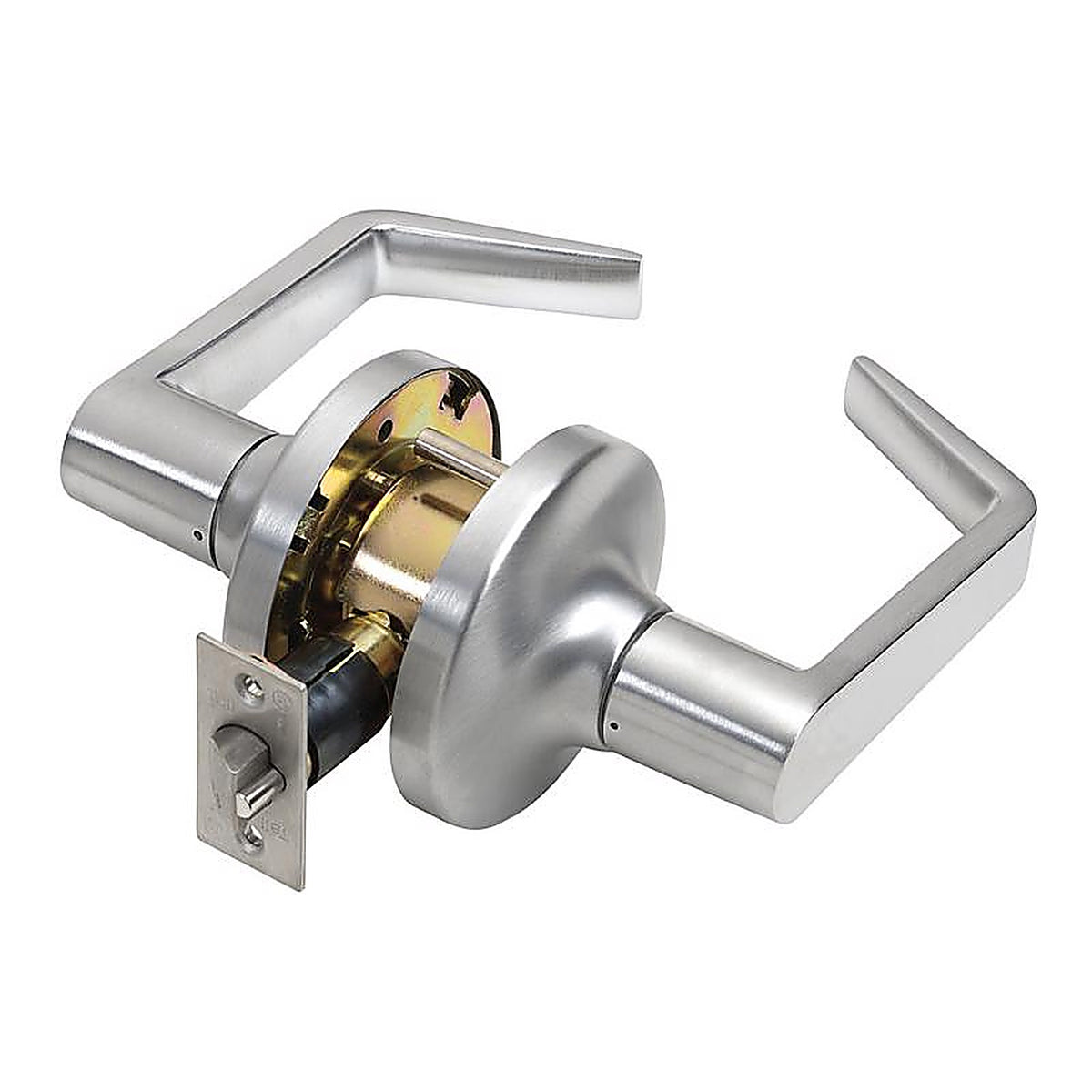 Tell CL100014 Cortland Satin Chrome Passage Lockset ANSI Grade 2 2 in.