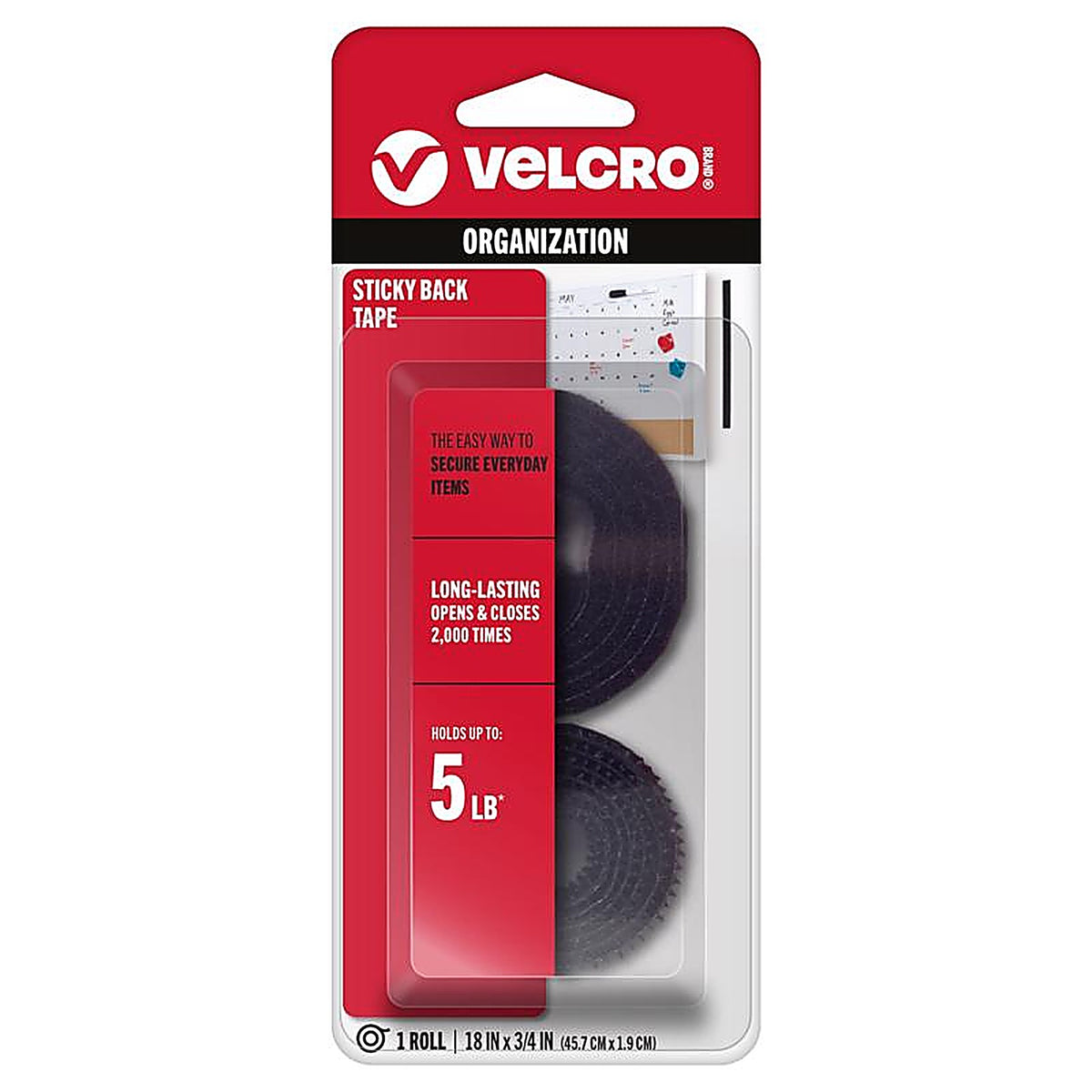 Velcro 90078 Hook and Loop Fastener 18 in. L 1/Pack