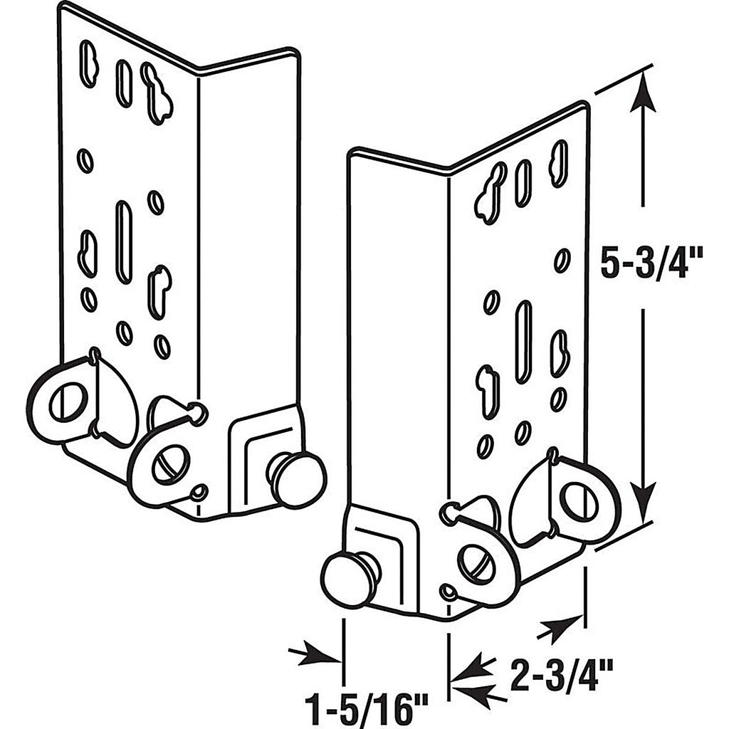 Prime-Line GD52197 1-5/16 in. W x 2-3/4 in. L Steel Bracket