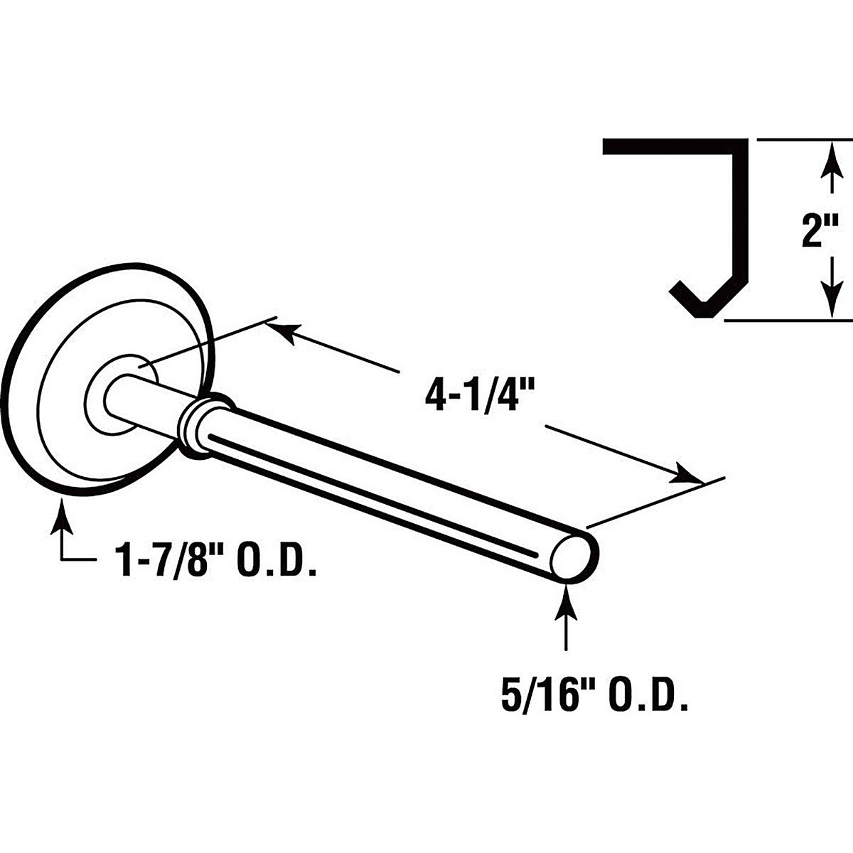 Prime-Line GD 52113 7/16 in. W x 1-7/8 in. Dia. Steel Garage Door Roller
