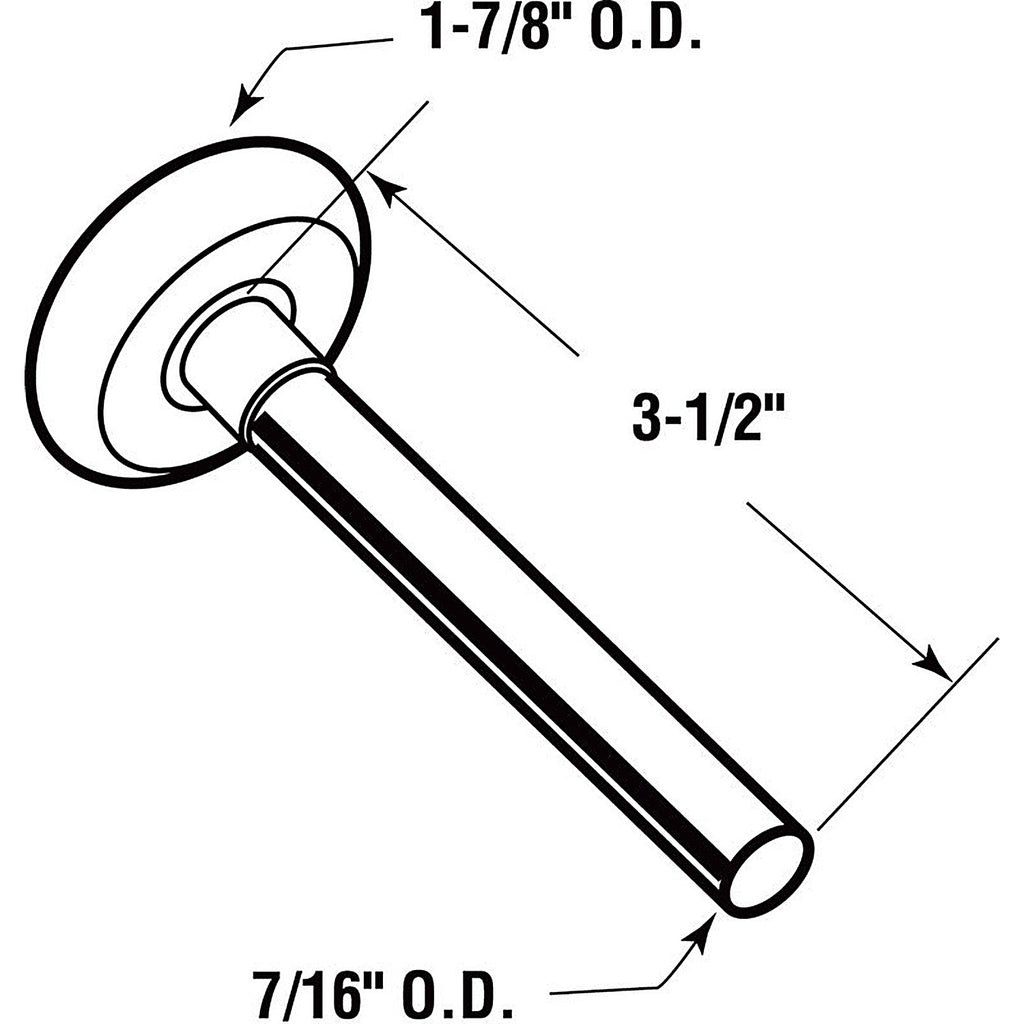 Prime-Line GD52203 7/16 in. W x 3.5 in. L x 1-7/8 in. Dia. Plastic Garage Door Roller