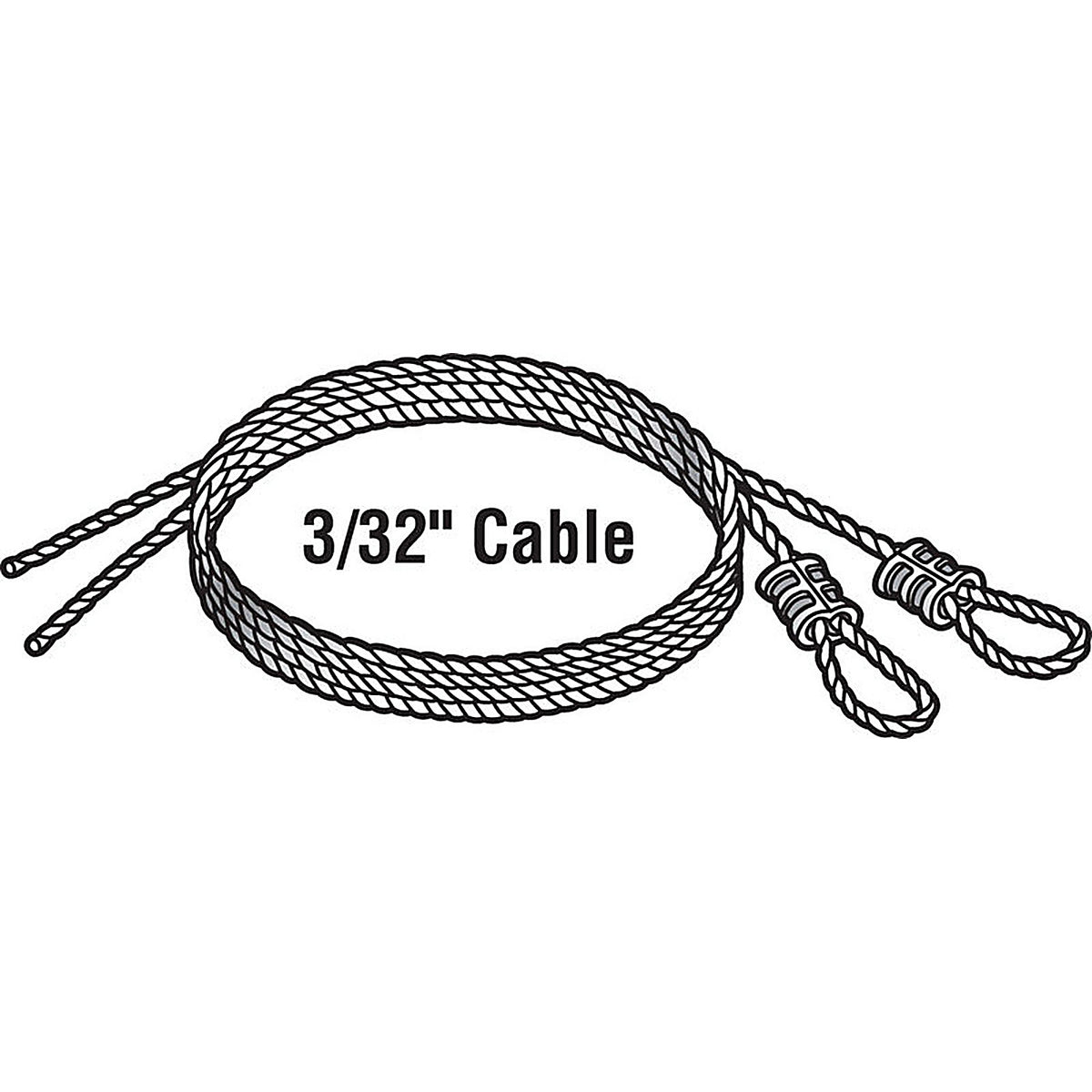 Prime-Line GD52101 5.75 in. W x 12 in. L x 3/32 in. Dia. Carbon Steel Extension Cables