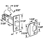 Prime-Line E 2281 Bright Brass Brass Mortise Latch Bolt