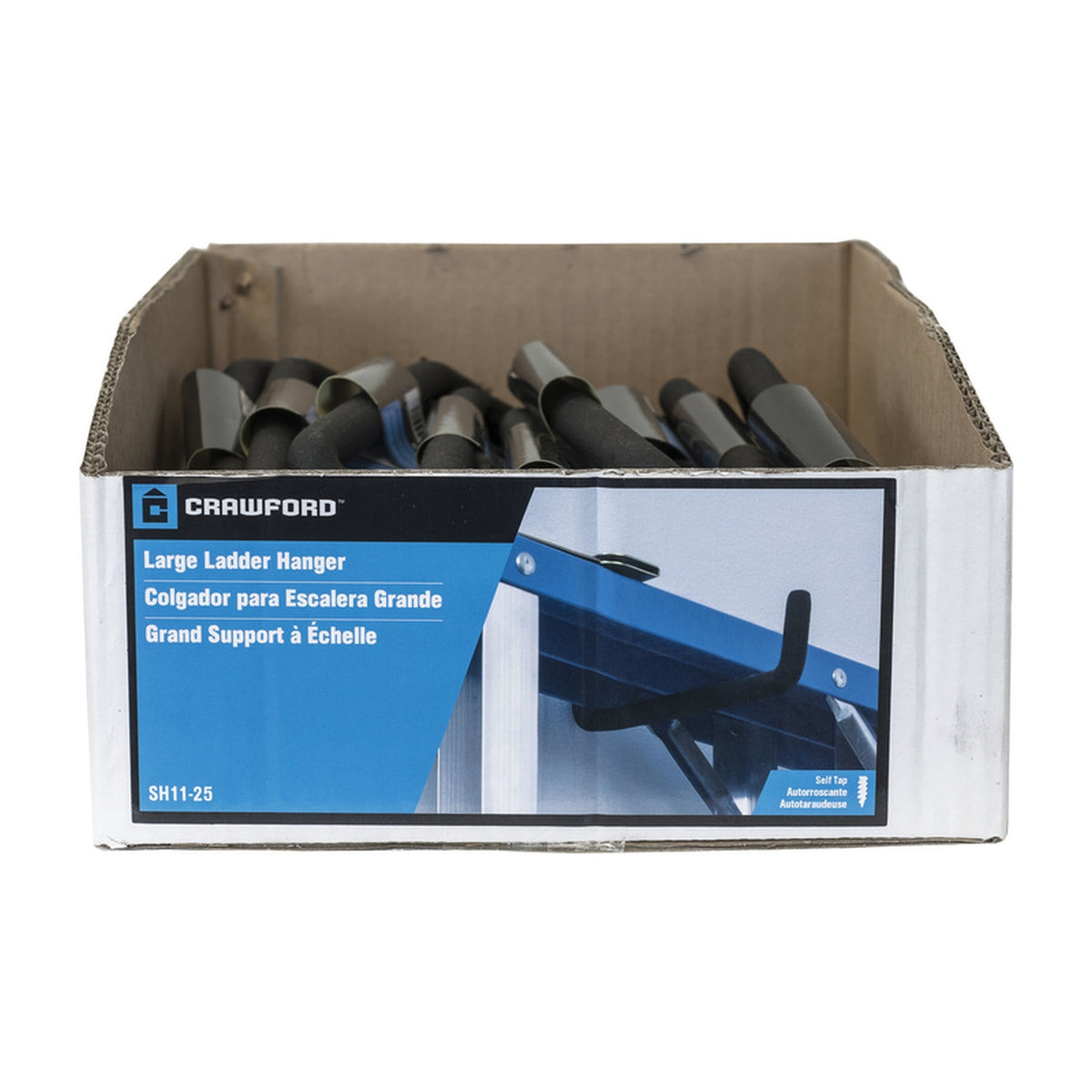Crawford SH11-25 7 in. L Vinyl Coated Black Steel Large Ladder Hook 50 lb. capacity 1/Pack