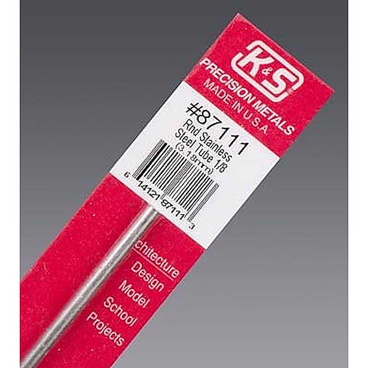 K&S 87111 1/8 in. Dia. x 1 ft. L Stainless Steel Tube 1/Pack