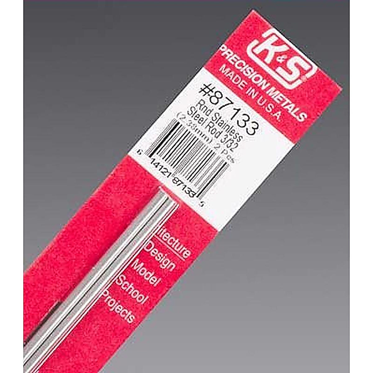 K&S 87133 3/32 in. Dia. x 12 in. L Stainless Steel Unthreaded Rod