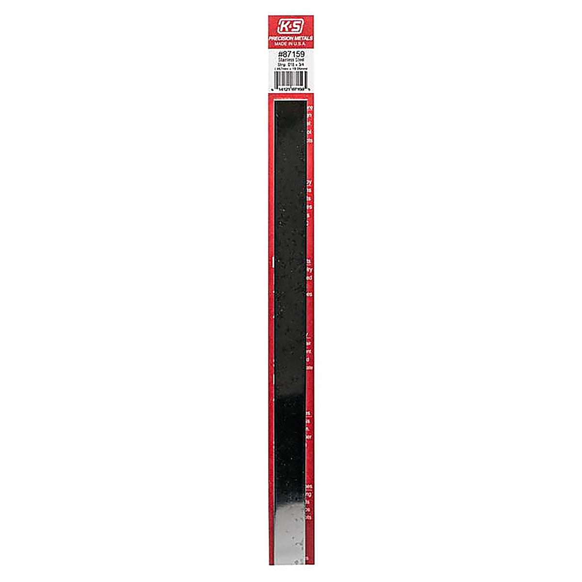K&S 87159 0.018 in. x 3/4 in. W x 12 in. L Stainless Steel Strip