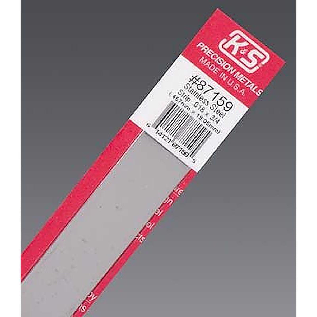K&S 87159 0.018 in. x 3/4 in. W x 12 in. L Stainless Steel Strip