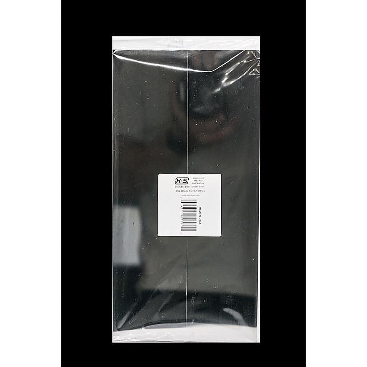 K&S 87183 0.018 in. x 6 in. W x 12 in. L Stainless Steel Sheet Metal