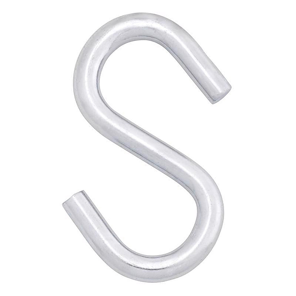 Hampton 02-3483-838 Medium Zinc-Plated Silver Steel 3.25 in. L S-Hook 240 lb. 1/Pack