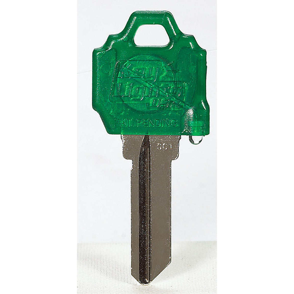 Keylights SC1GREEN House Key Blank w/Flashlight Single sided For Fits Schlage SC1/Baldwin 1510 locks