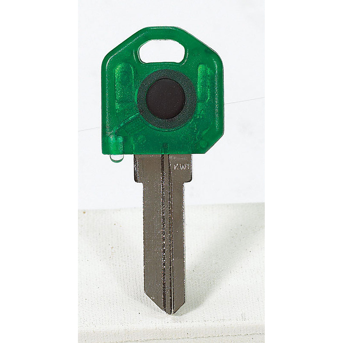 Keylights KW1GRE House Key Blank w/Flashlight Single sided For Fits Kwikset KW1/Weiser WR3 and WR5 locks