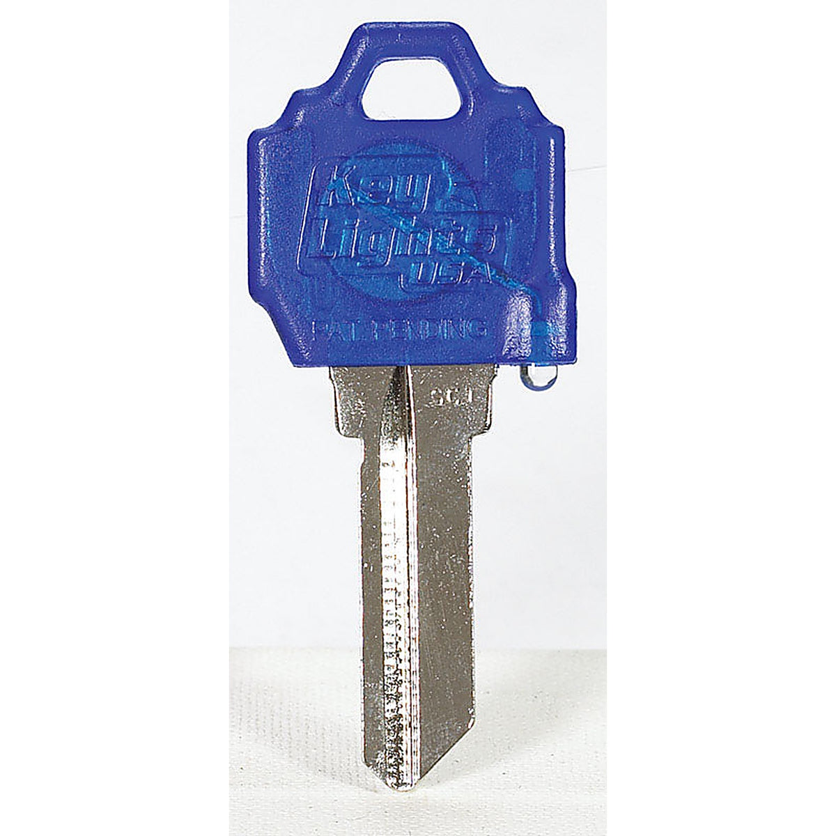 Keylights SC1BLUE House Key Blank w/Flashlight Single sided For Fits Schlage SC1/Baldwin 1510 locks