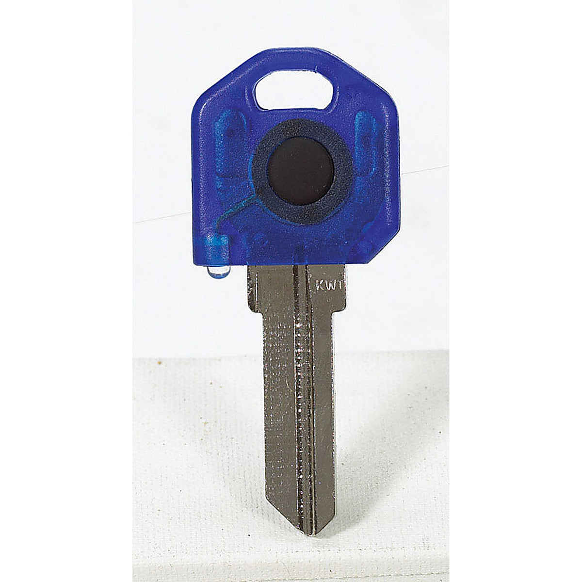 Keylights KW1BLU House Key Blank w/Flashlight Single sided For Fits Kwikset KW1/Weiser WR3 and WR5 locks