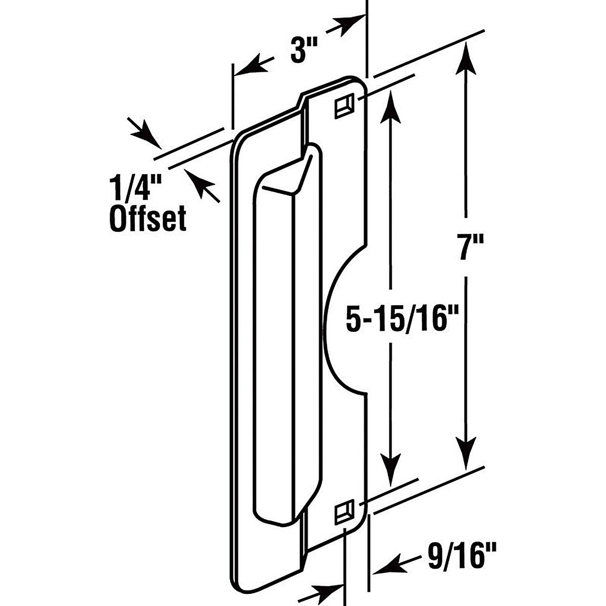Prime-Line U 9496 3 in. H x 7 in. L Brushed Stainless Steel Steel Latch Guard