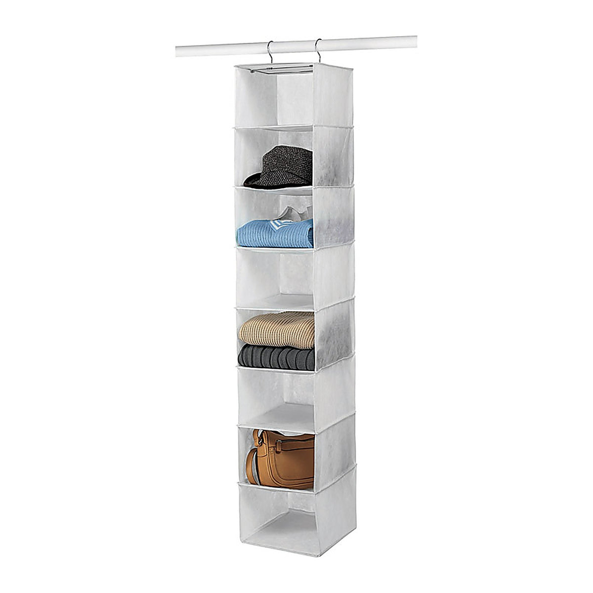 Whitmor 6044-285 52 in. H x 10 in. W x 10-1/2 in. L Vinyl Hanging Vertical Closet Organizer 1/Pack