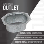 Amerimax 21051 1.5 in. H x 3 in. W x 2 in. L Metallic Aluminum C Downspout Outlet