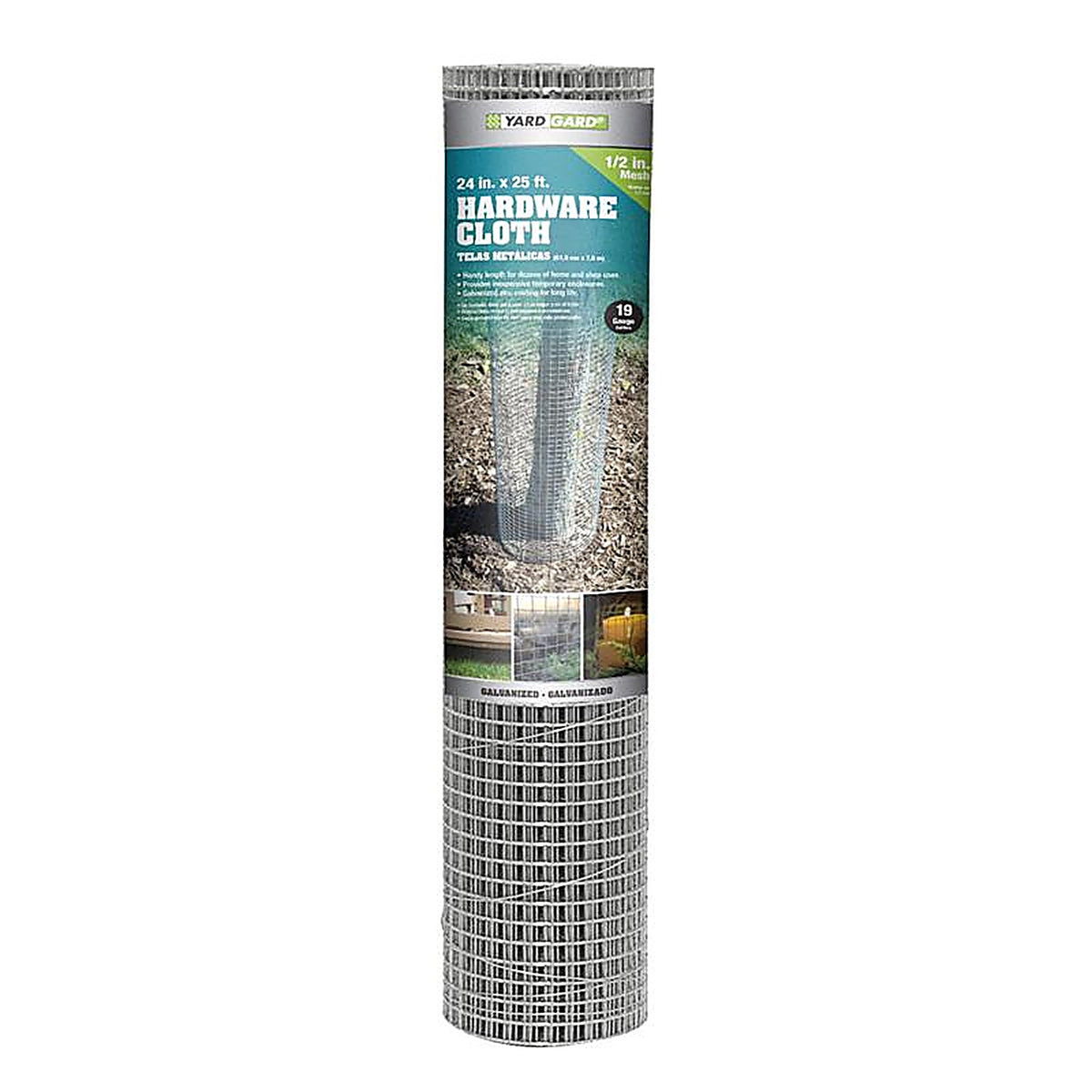 Garden Zone 132425 24 in. W x 25 ft. L Silver 19 Ga. Hardware Cloth Steel