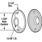 Prime-Line E 2439 Chrome Silver Steel Door Knob Rosettes 2/Pack