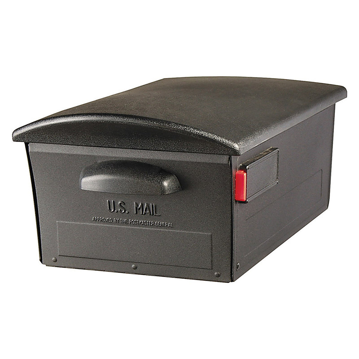 Gibraltar RSKB0000 Mailsafe Classic Plastic Post Mount Black Mailbox