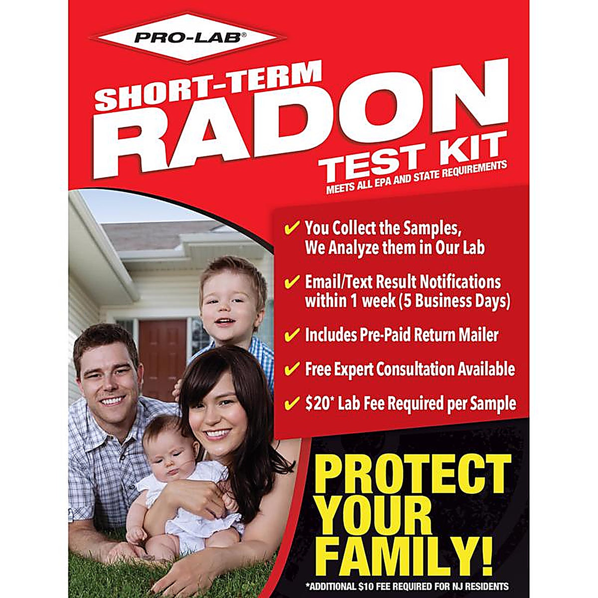 Pro-Lab RA100 Radon Gas Test Kit