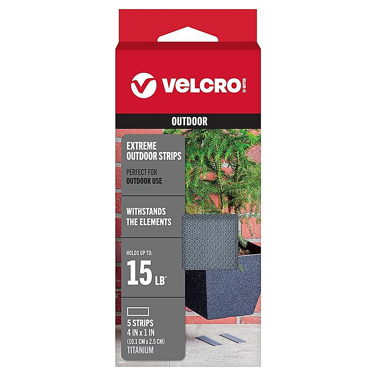 Velcro 90800 Hook and Loop Fastener 4 in. L 5/Pack