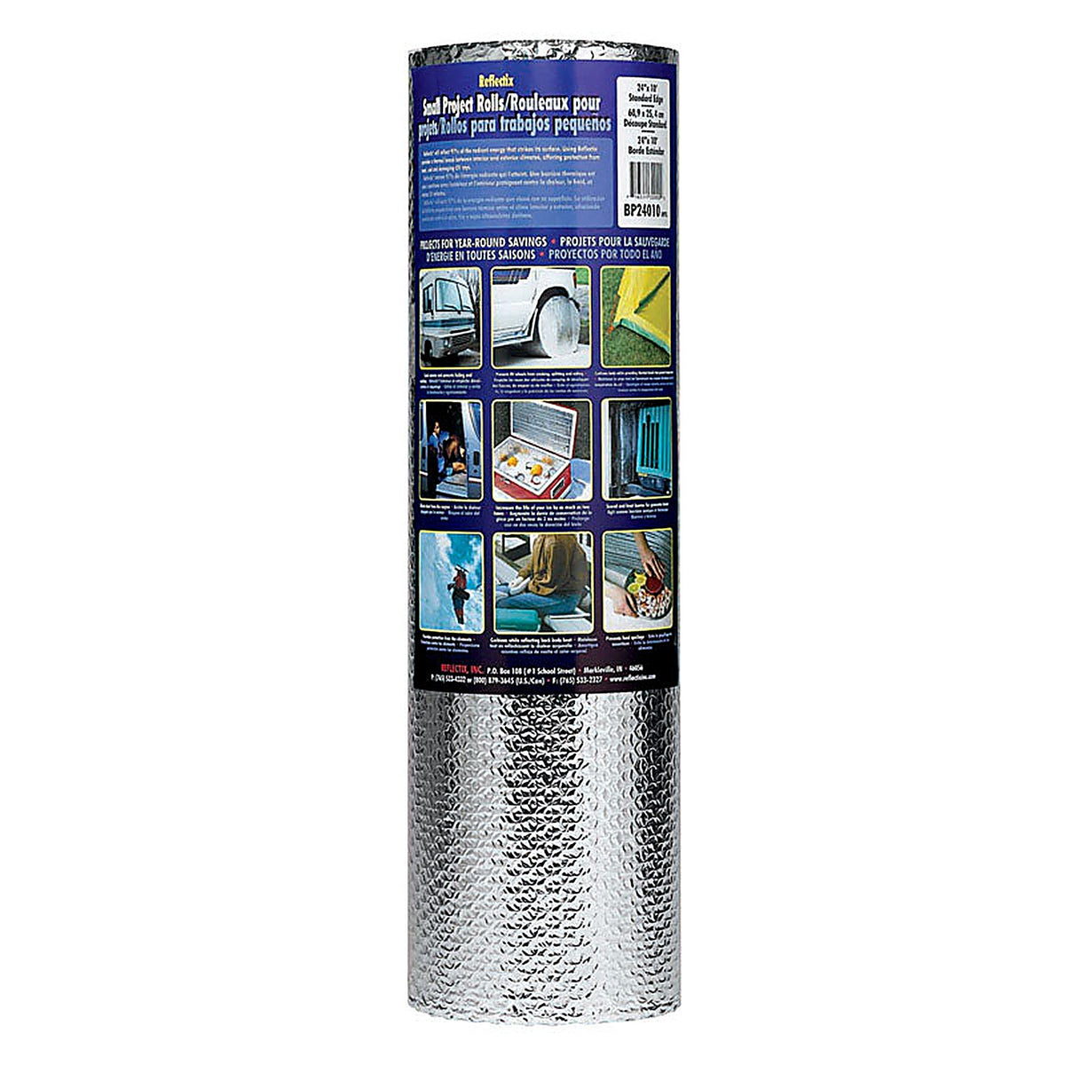Reflectix BP24010 24 in. W x 10 L R-3.7 to R-21 Reflective Radiant Barrier Insulation Roll 20 sq. ft.