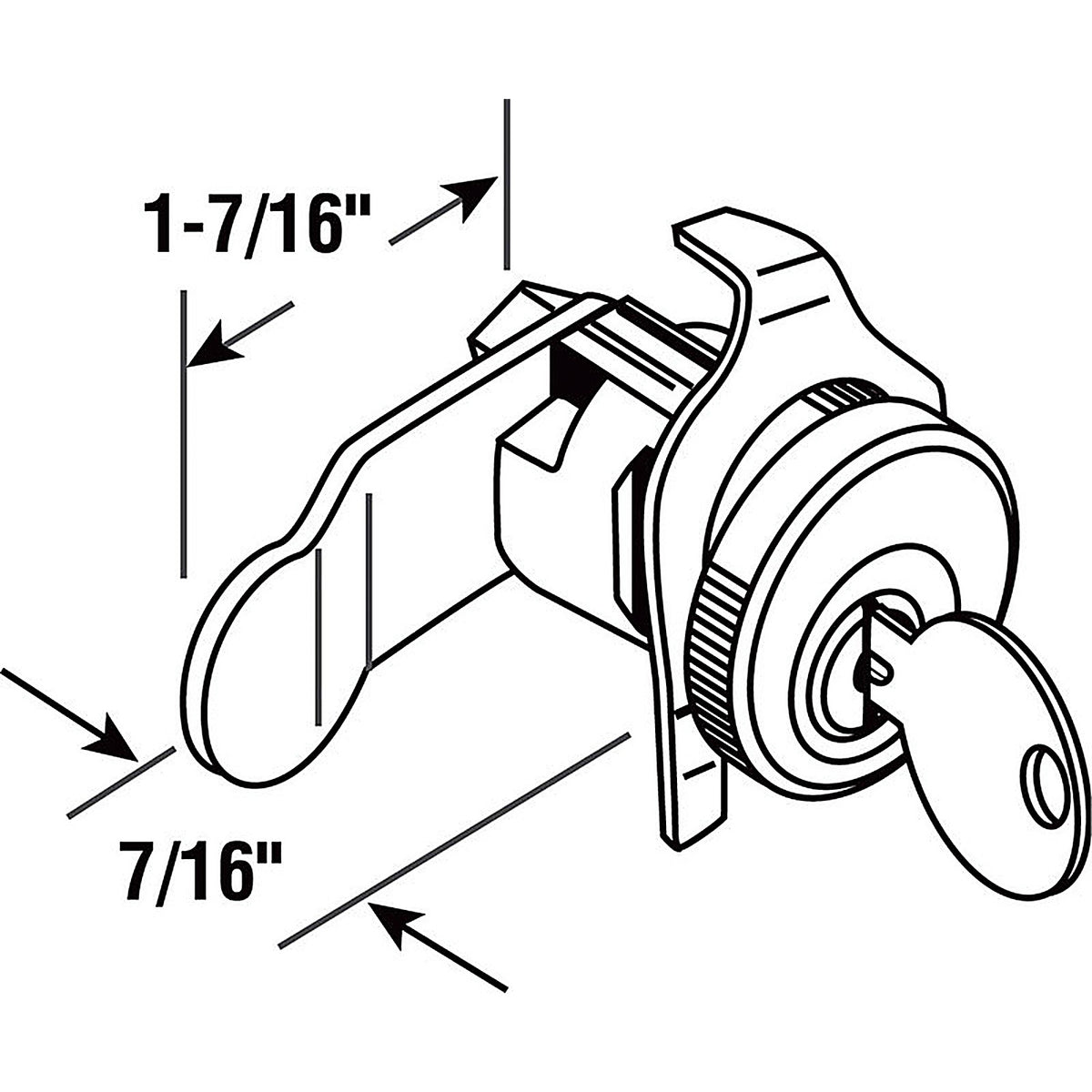 Prime-Line S4129 Nickel Steel Counter Clockwise Mailbox Lock
