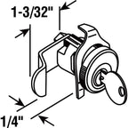 Prime-Line S4128 Brushed Nickel Steel Counter Clockwise Mailbox Lock
