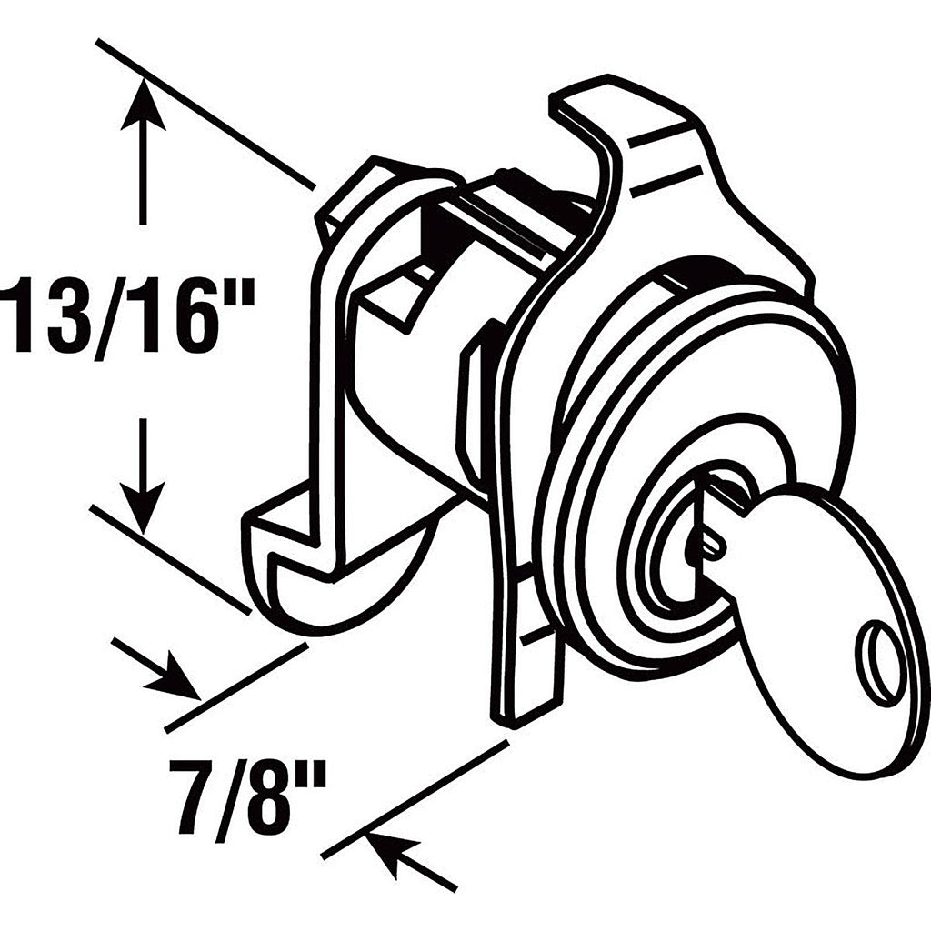 Prime-Line S4127 Nickel Steel Counter Clockwise Mailbox Lock