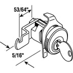 Prime-Line S4138 Chrome Steel Counter Clockwise Mailbox Lock