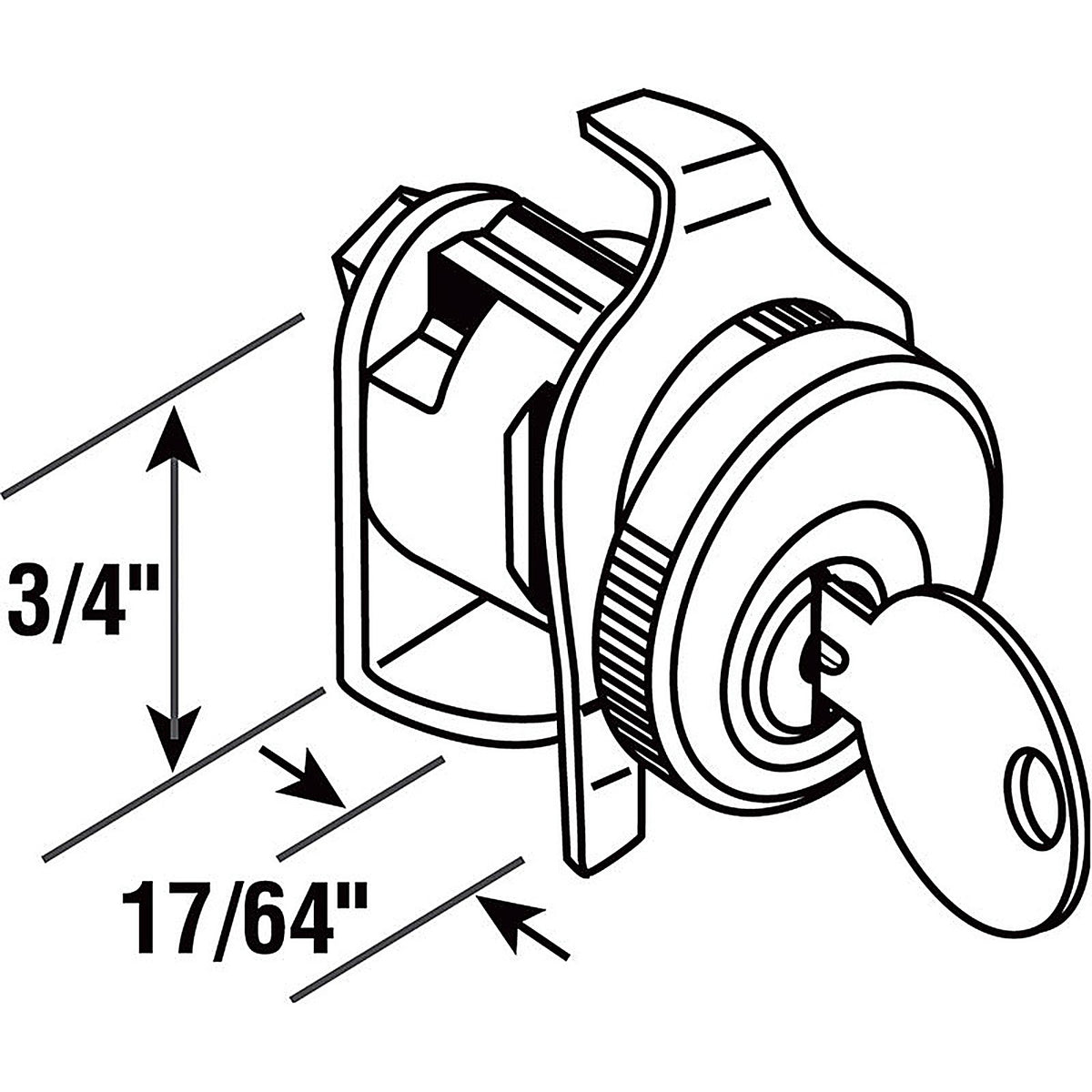 Prime-Line S4136 Brushed Nickel Steel Clockwise Mailbox Lock