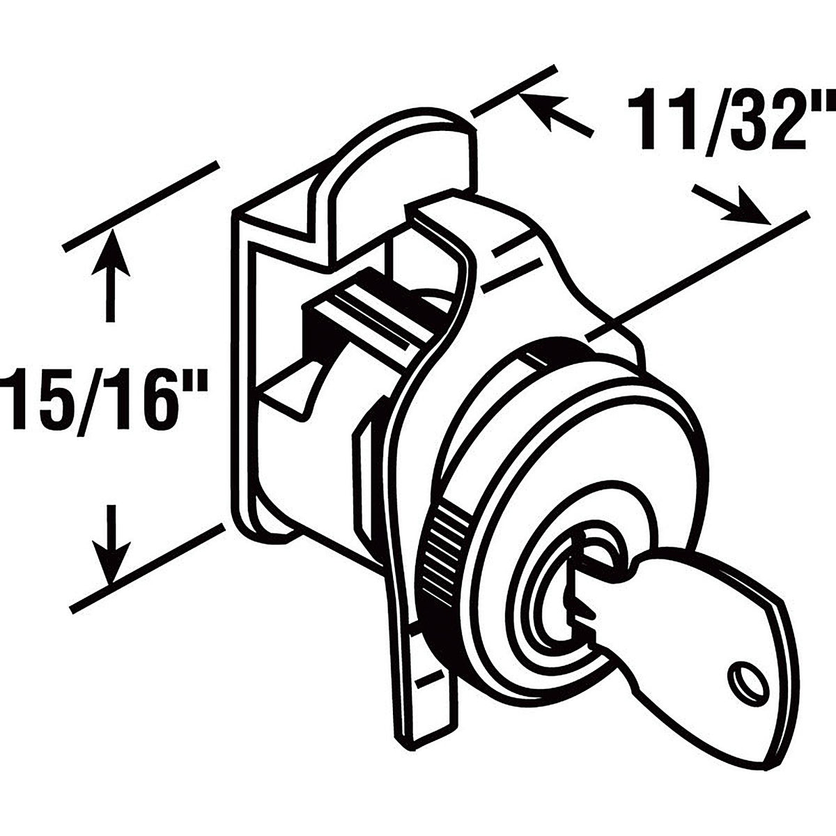 Prime-Line S4315 Brushed Nickel Steel Clockwise Mailbox Lock
