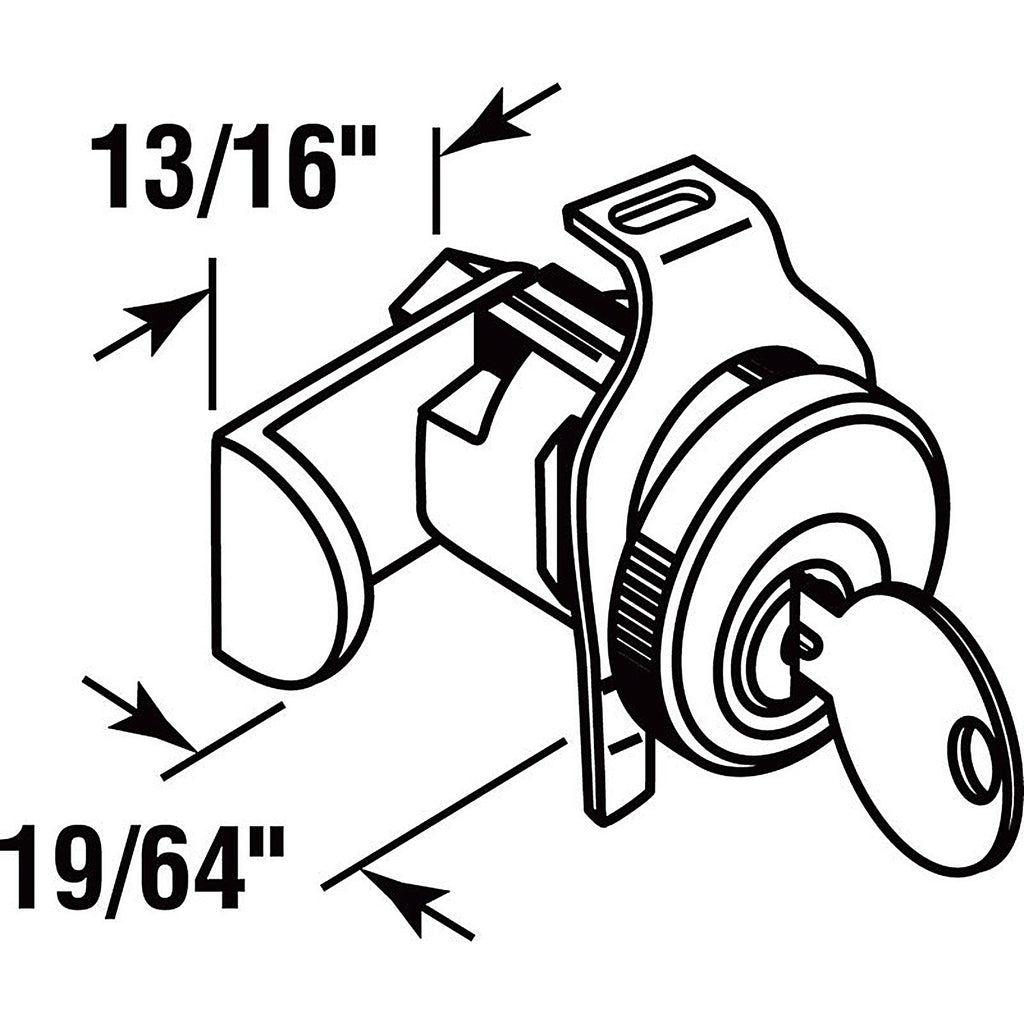 Prime-Line S4137 Nickel Steel Counter Clockwise Mailbox Lock