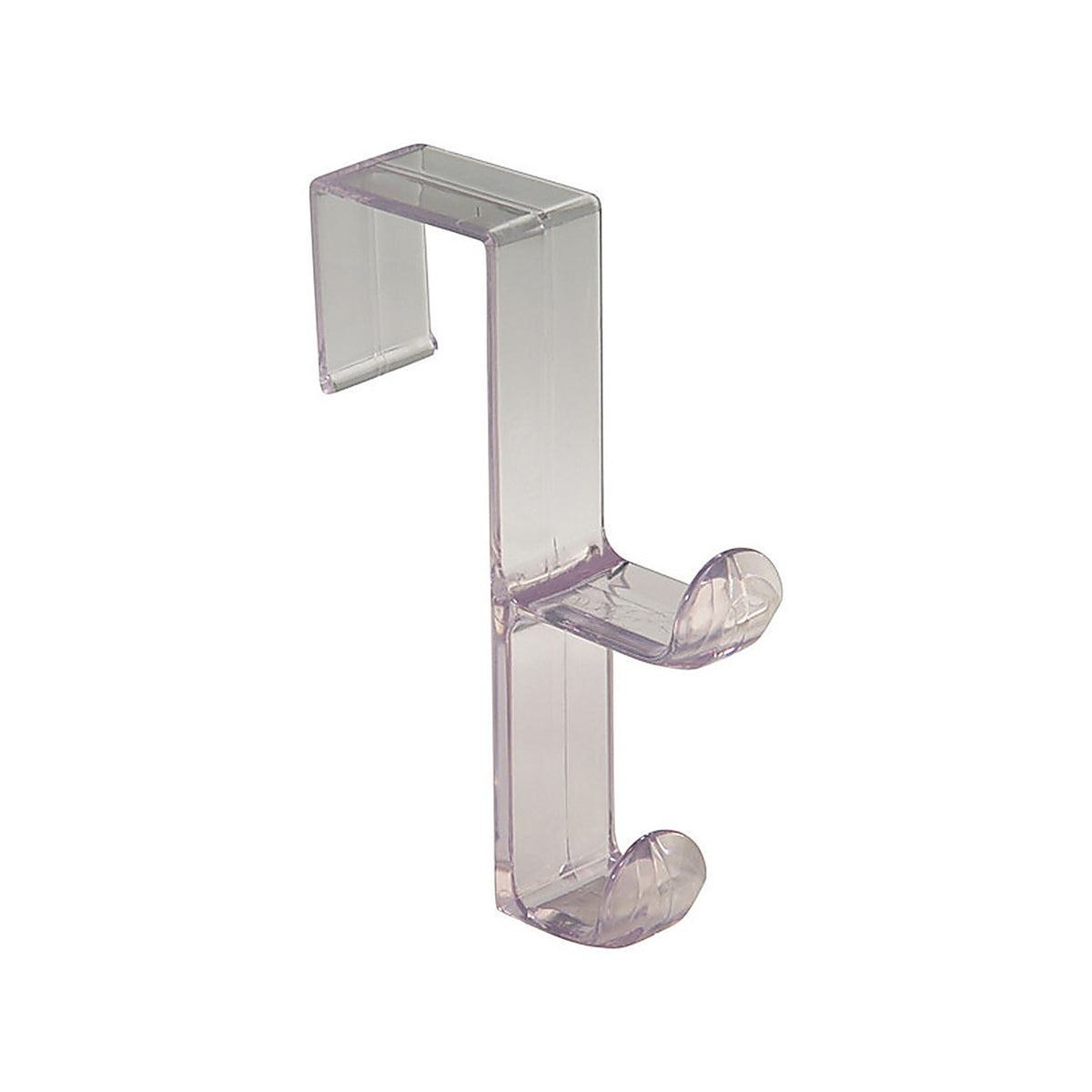 InterDesign 16100 5-1/2 in. L Clear Plastic Medium/Large Over the Door Double Hook 1/Pack