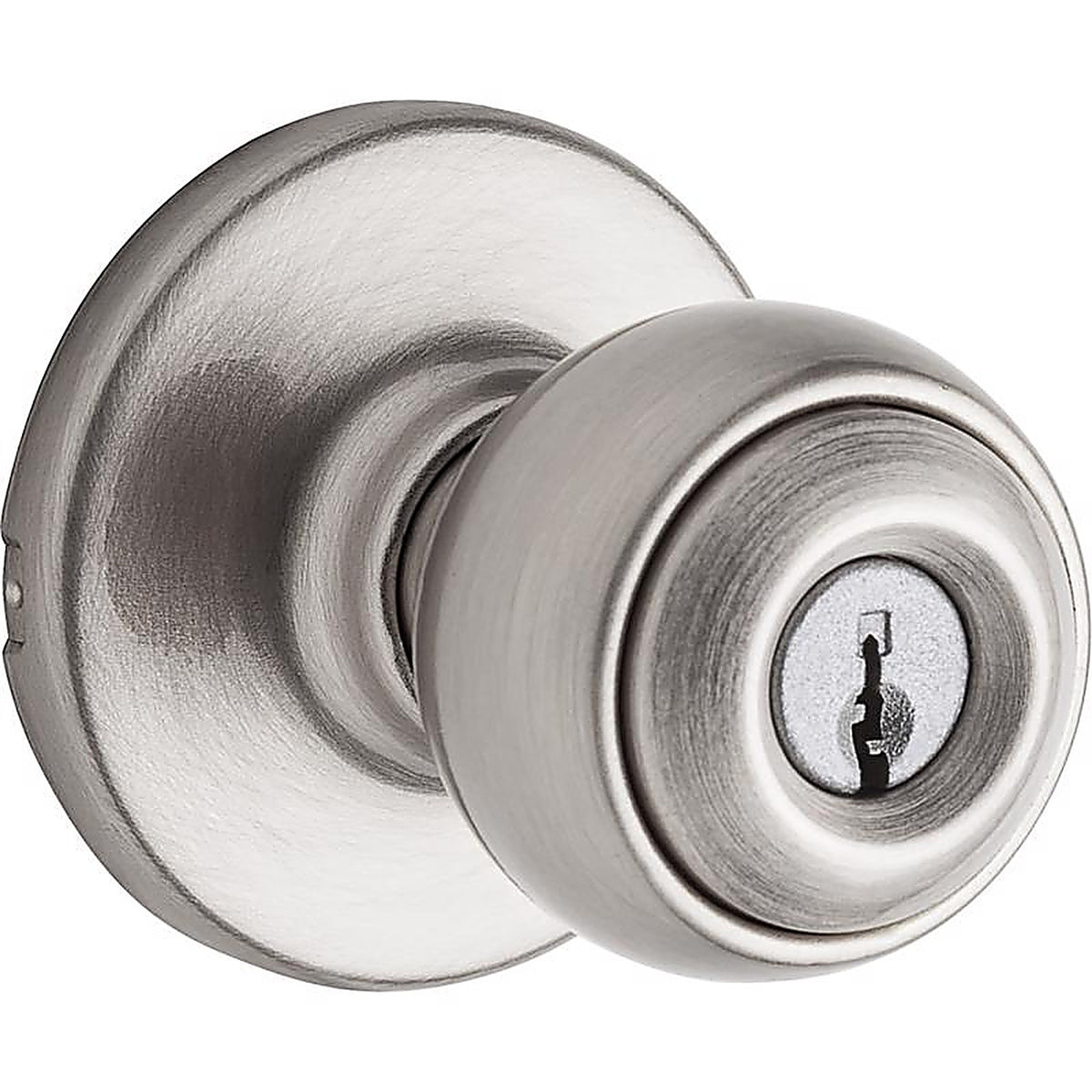 Kwikset 94002-872 Polo Satin Nickel Entry Knobs ANSI/BHMA Grade 3 1-3/4 in.
