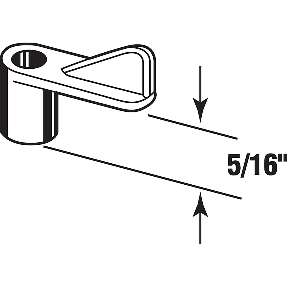 Prime-Line PL7773 Bright White Plastic Screen Clip For 5/16 inch 12/Pack