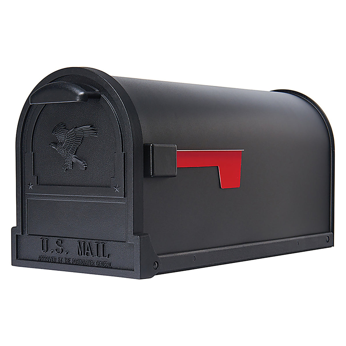 Gibraltar AR15B0000 Arlington Classic Galvanized Steel Post Mount Black Mailbox