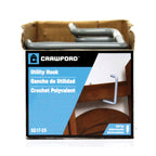 Crawford SS17-25 7.17 in. L Vinyl Coated Gray Steel Large Storage Hook 20 lb. capacity 1/Pack