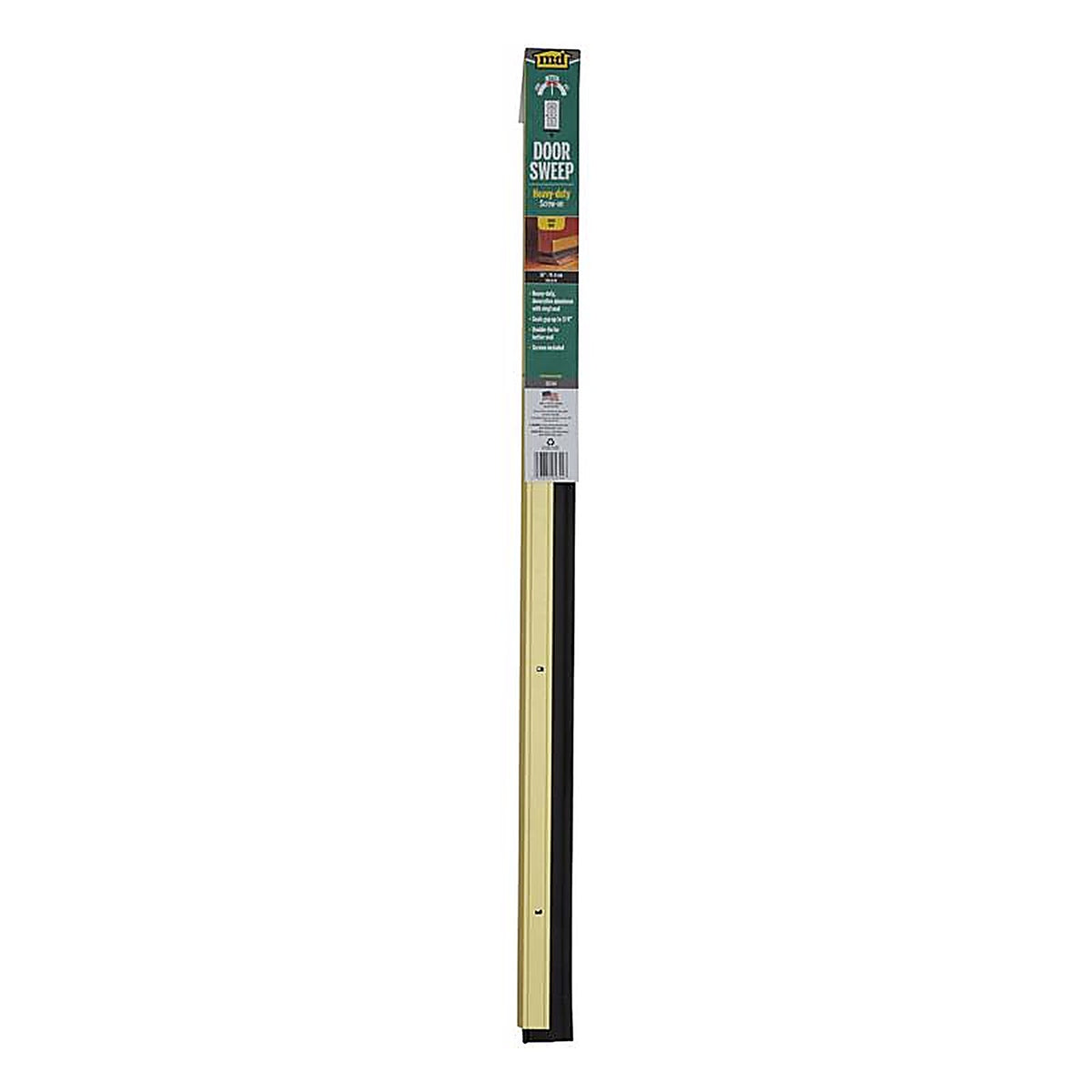 M-D 5744 Gold Aluminum Sweep For Garage Doors, Garage Doors 36 in. L x 3/4 in.