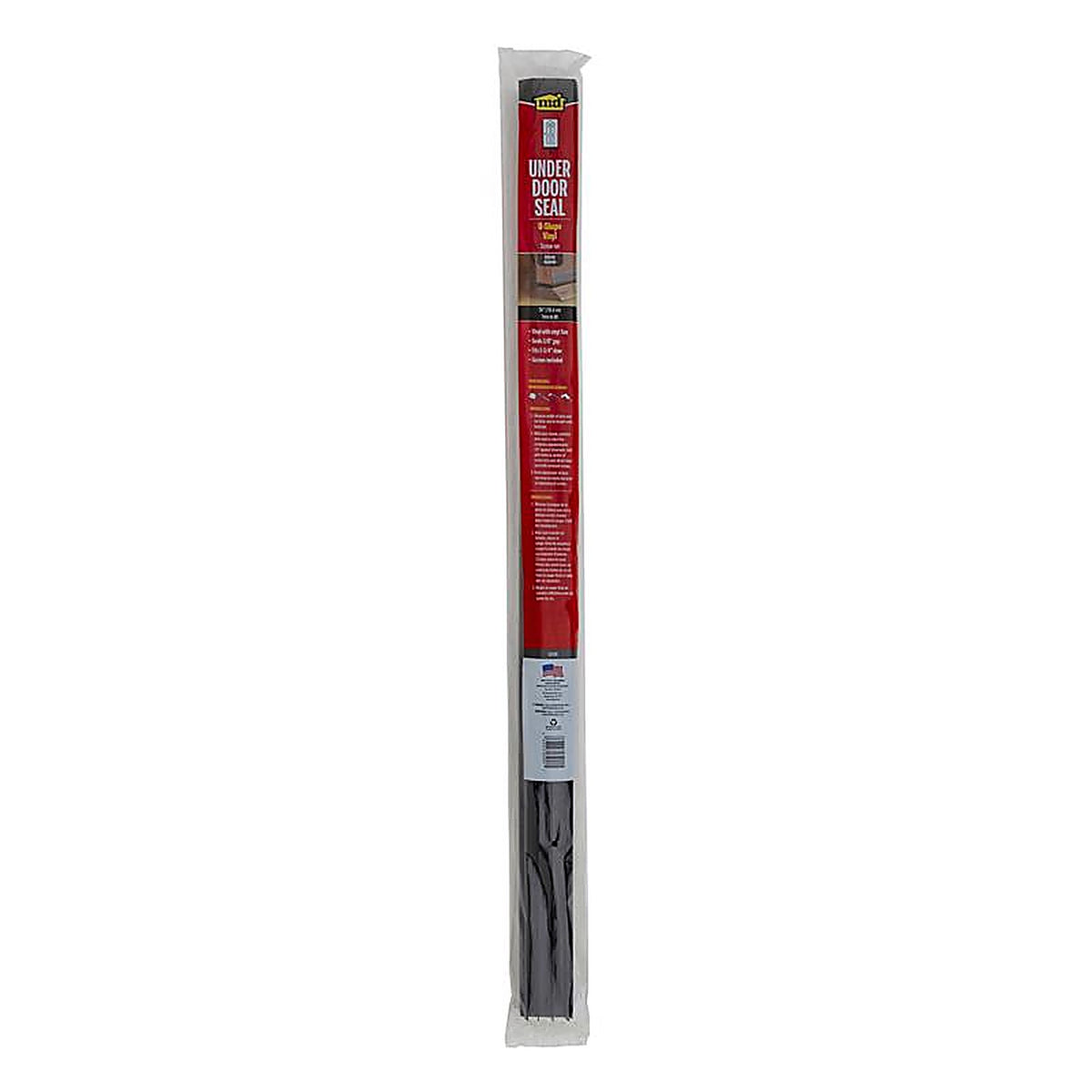 M-D 5991 Brown Vinyl Door Set Seal For U-shaped, Doors 36 in. L x 1-3/4 in.
