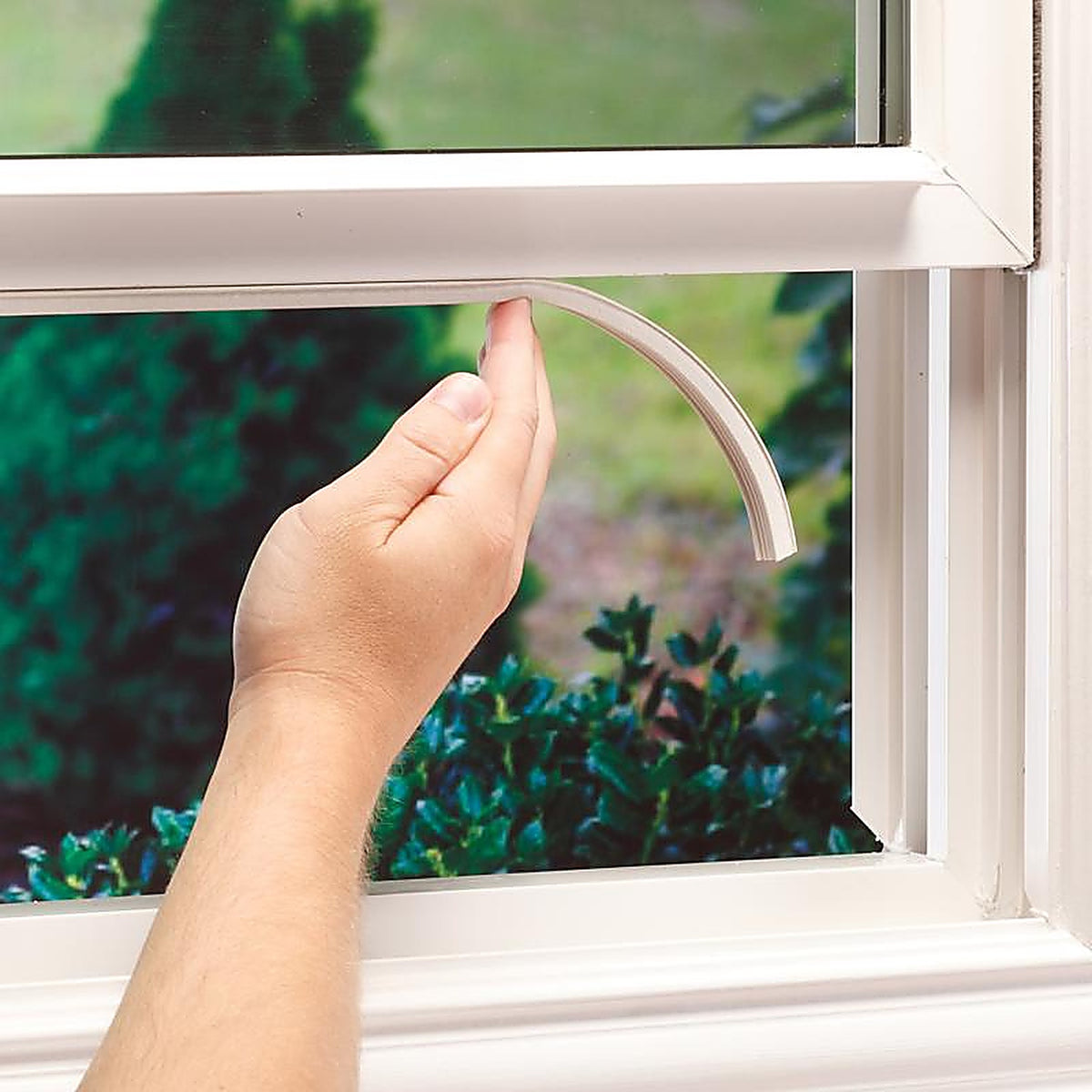M-D 63669 White Rubber Weatherstrip For Doors and Windows, Doors and Windows 10 ft. L x 5/16 in.
