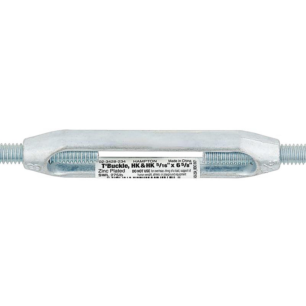 Hampton 02-3428-234 Zinc-Plated Aluminum/Steel Turnbuckle 275 lb.