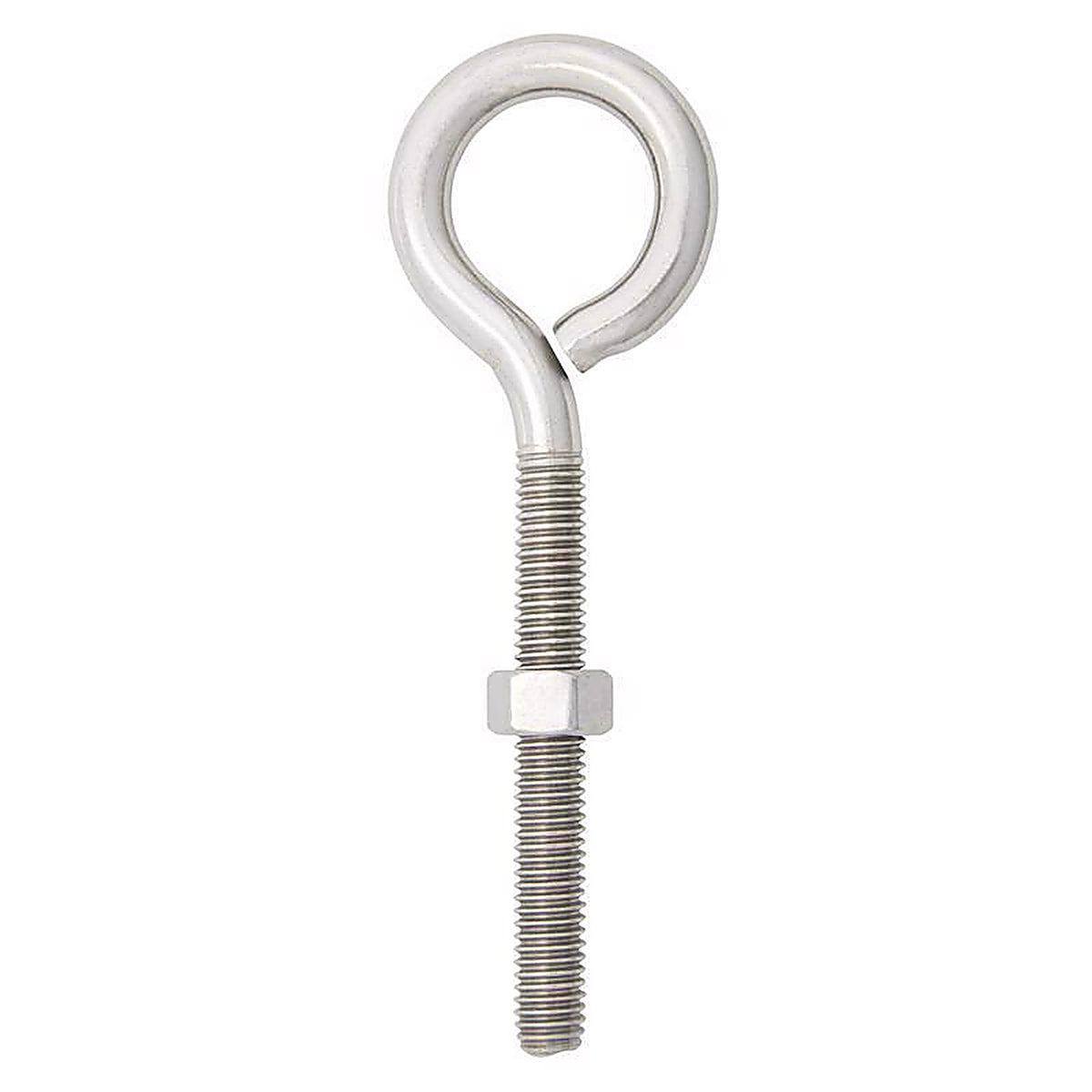 Hampton 02-3456-451 3/8 in. x 5 in. L Stainless Stainless Steel Eyebolt Nut Included
