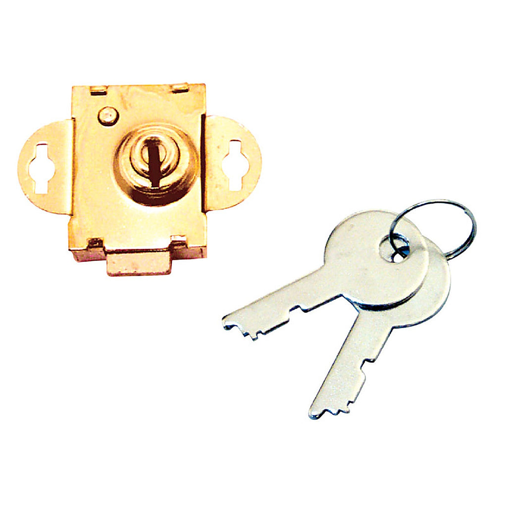 Prime-Line S 4048 Brass Plated Steel Counter Clockwise Mailbox Lock