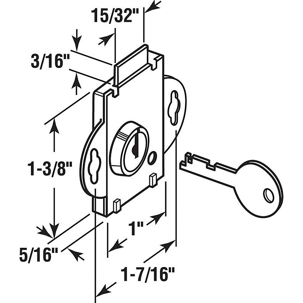 Prime-Line S 4048 Brass Plated Steel Counter Clockwise Mailbox Lock