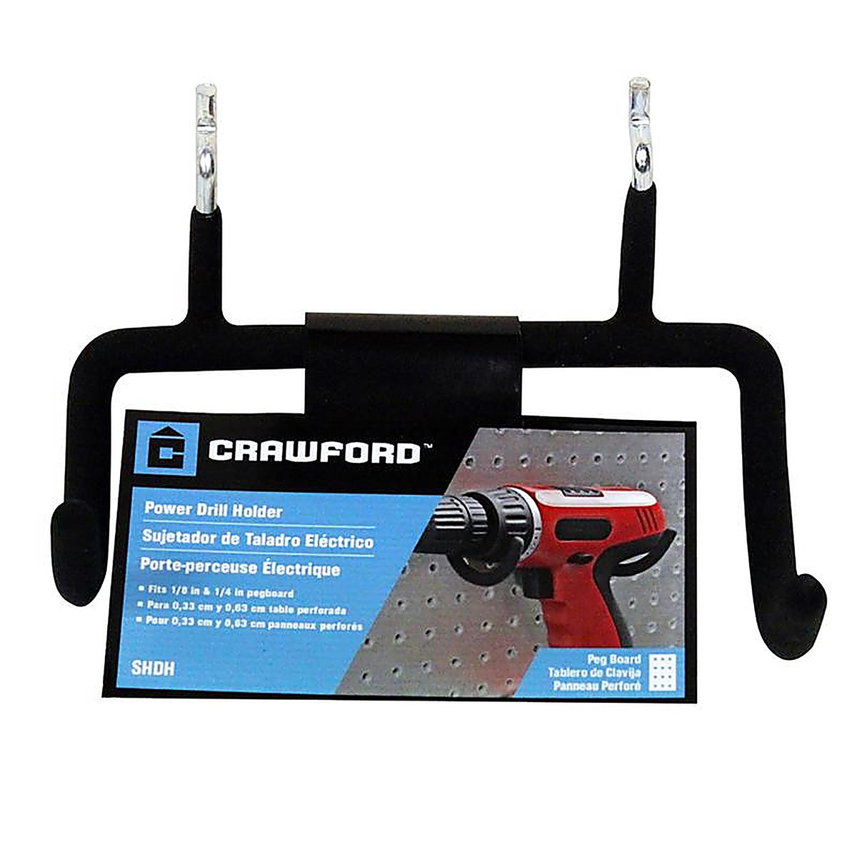 Crawford SHDH Black Steel 4.3 in. Power Drill Hanger 1/Pack